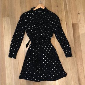 Madewell Button Down Polka Dot Dress
